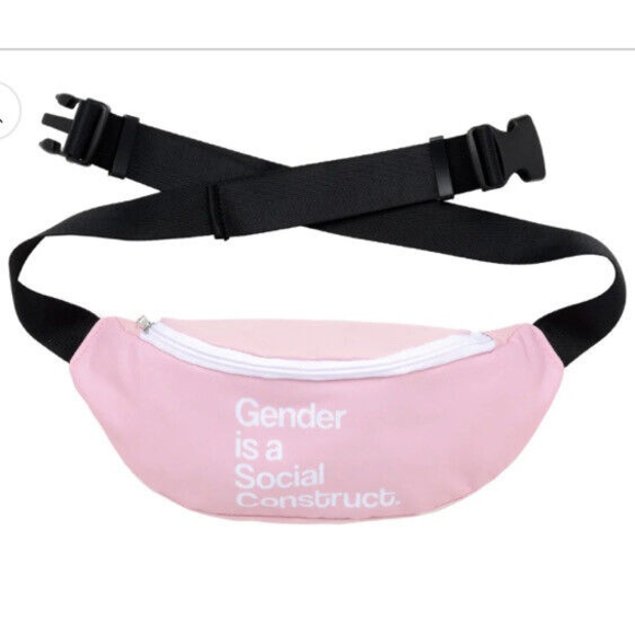 The Phluid Pink Gender is a Social Construct Fanny Pack Unisex - Picture 2 of 4